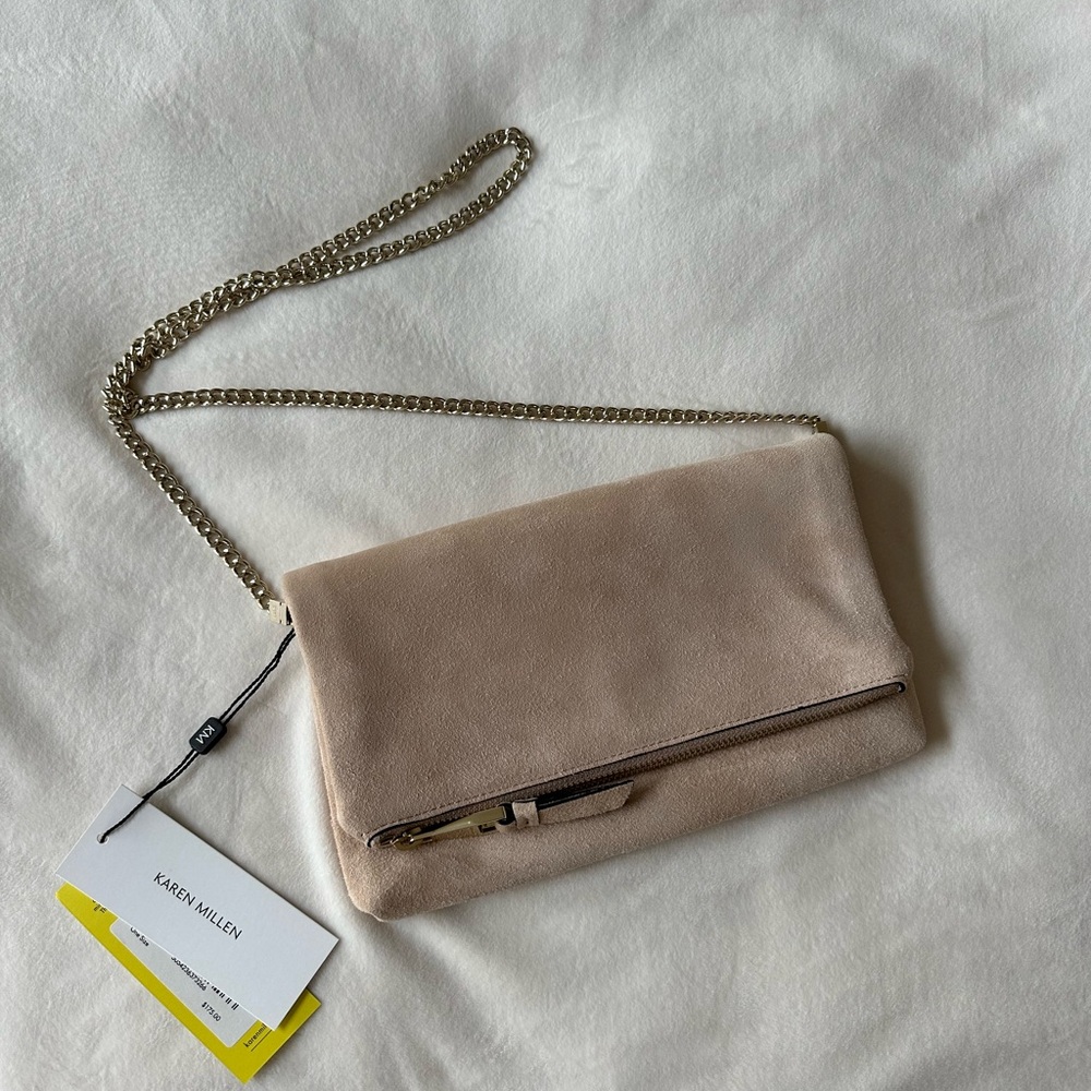NEW ⭐️Karen Millen suede clutch or crossbody